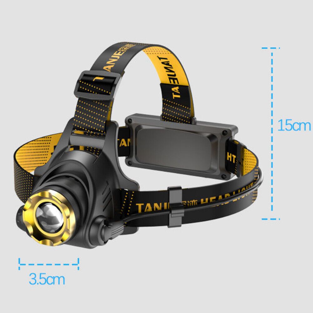 12000000lm LED Headlamp USB Rechargeable Headlight Head Torch Lamp