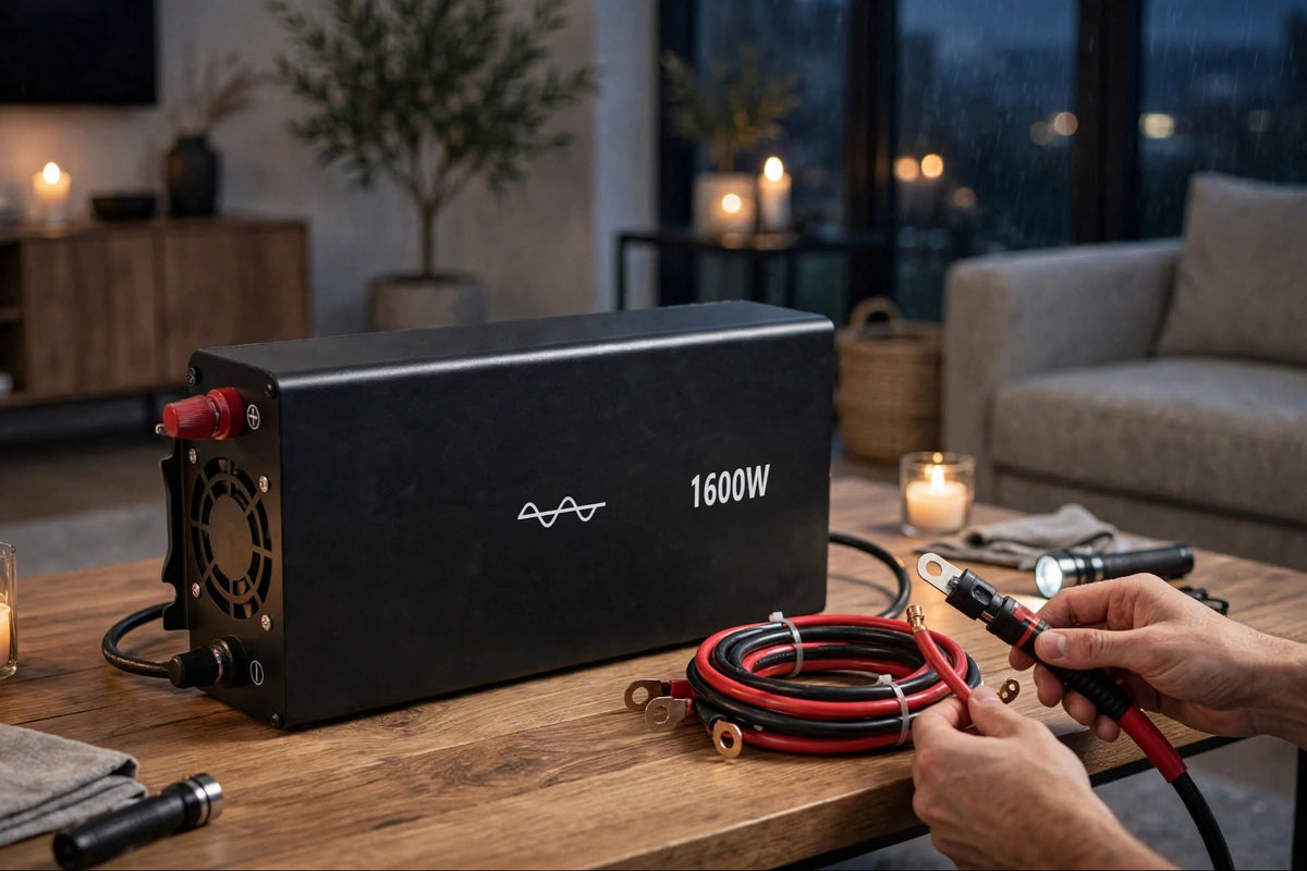 Trend Pulse M 1600W Grid-Down Power Inverter – Pure Sine Wave DC-to-AC Battery Converter for Off-Grid & Emergency Power