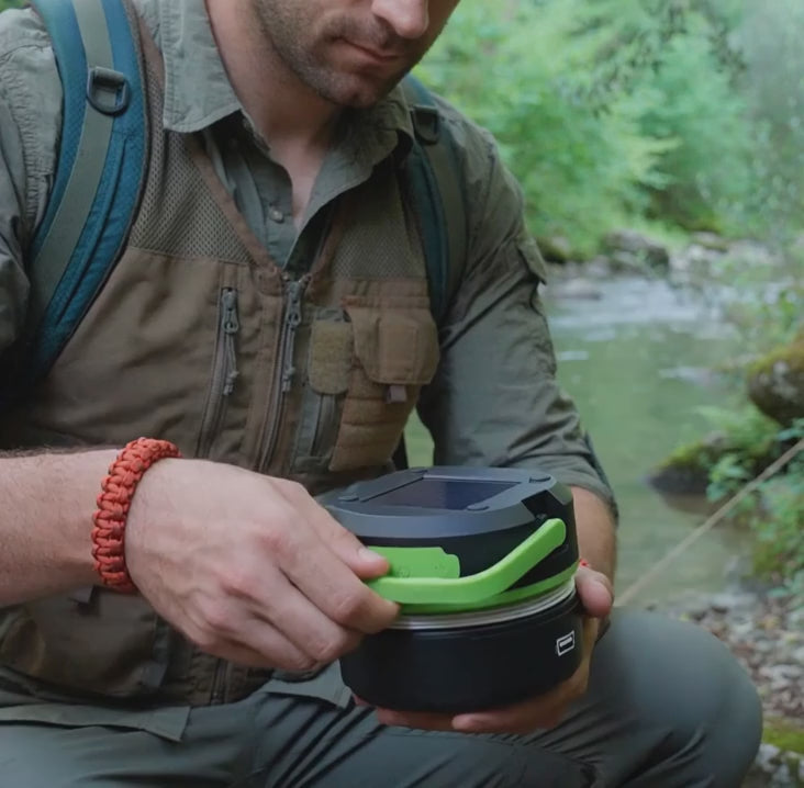 BOB Solar Rechargeable Lantern - Foldable Waterproof 3-Mode + Power Bank