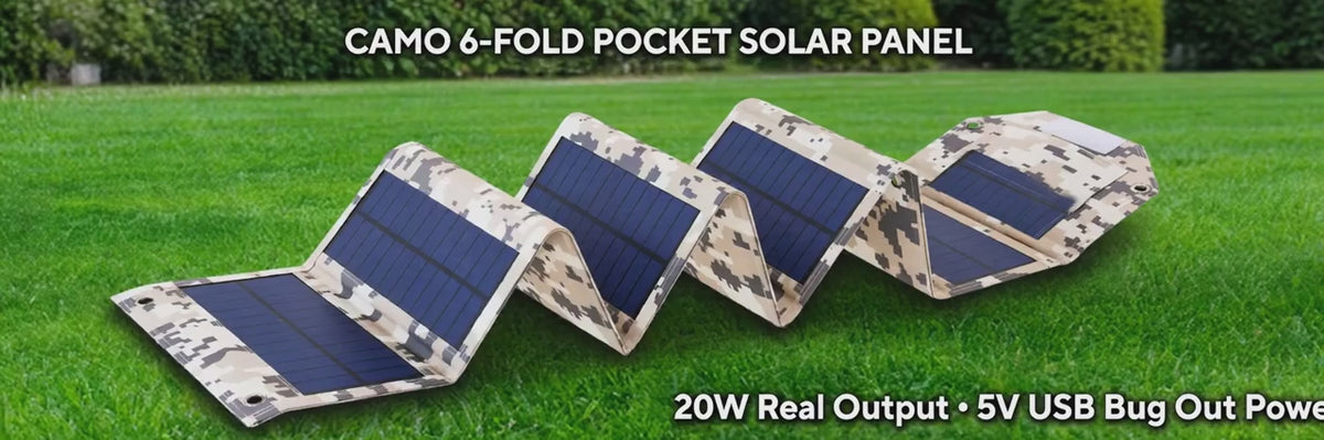 Trend Pulse M Camo 6-Fold Pocket 20W Solar Charger