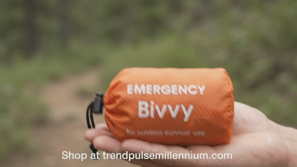 Trend Pulse M – Phantom Bivvy – Assorted 2-Pack Tactical Thermal Shelter + 120dB Signal Whistles