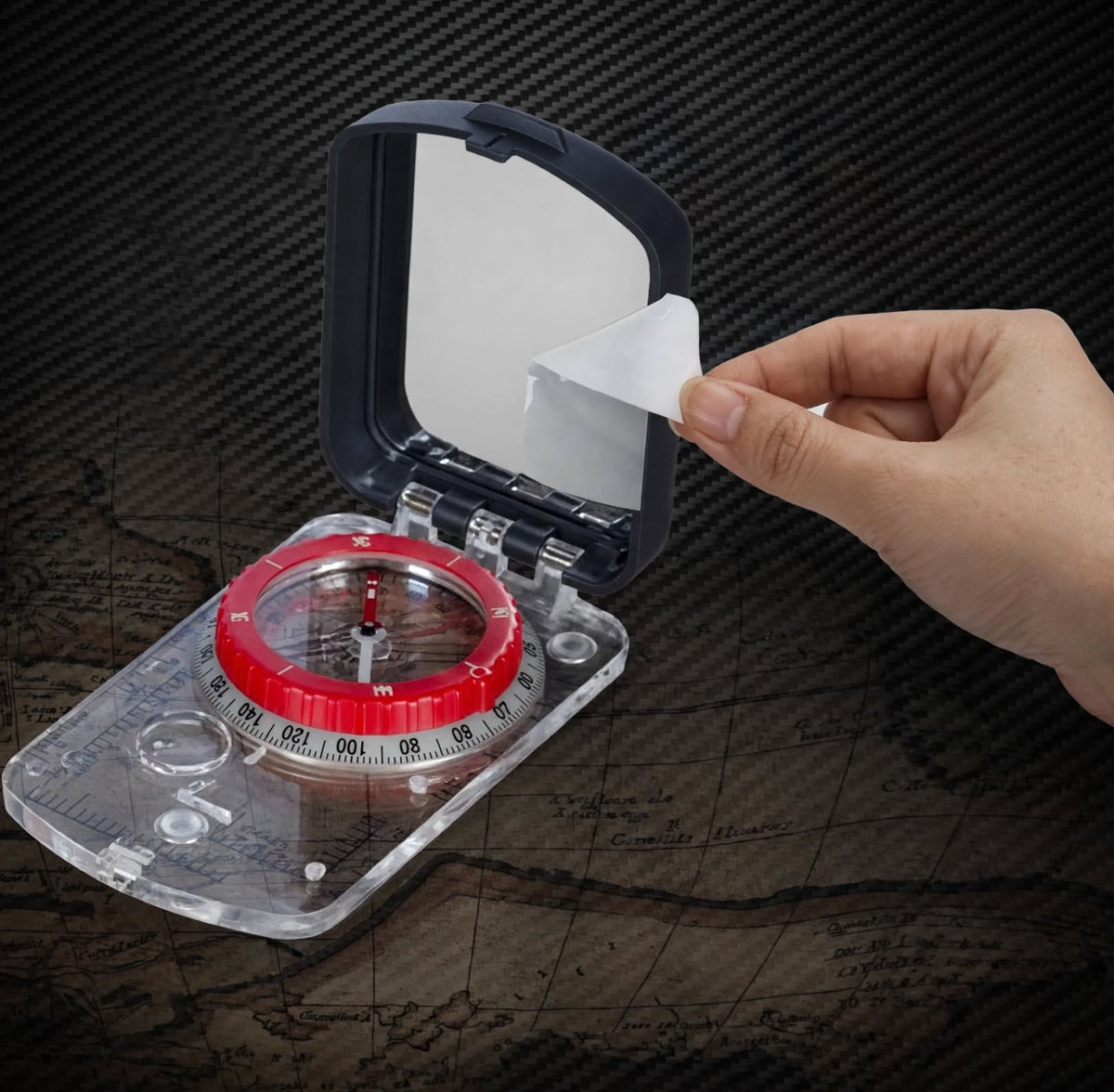 TrailSight Pro Navigation Compass - Tactical Mirror & Low-Light Illuminator